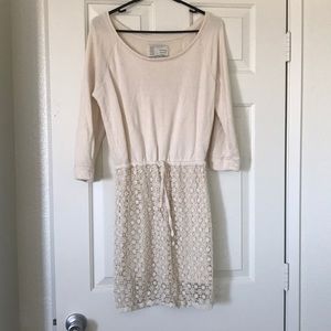 Anthropologie Saturday Sunday cream sweat dress